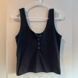 Abercrombie & Fitch Black Cropped Tank
